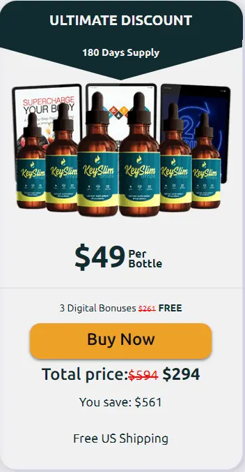 Keyslim Drops 6 bottle price